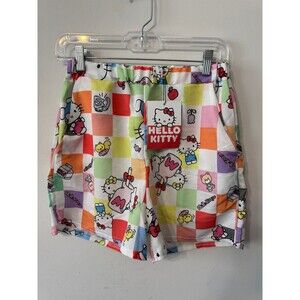 SANRIO HELLO KITTY CHECKERBOARD  SHORTS NWT size 10 junior
